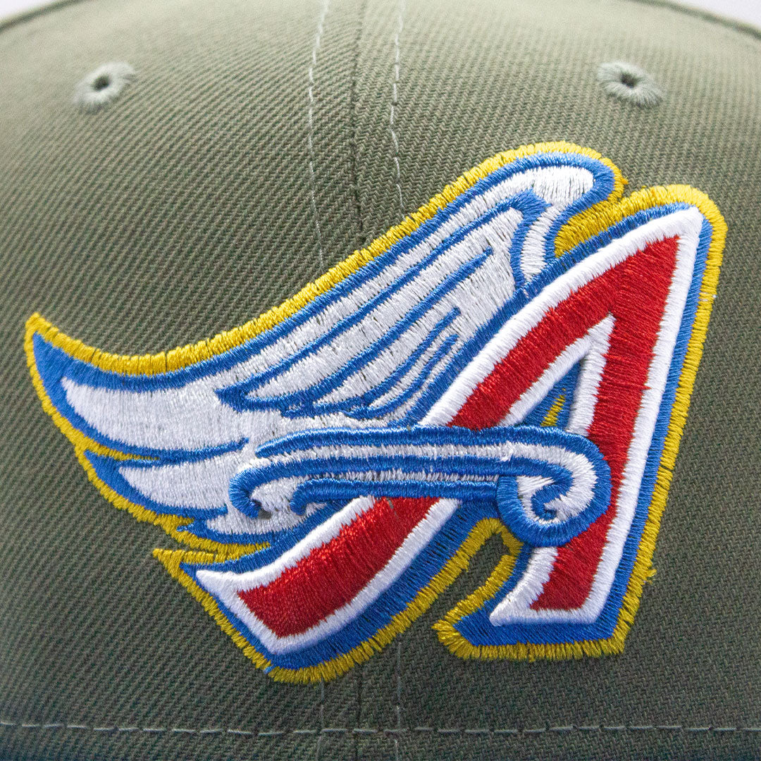 NEW ERA LOS ANGELES ANGELS 50TH ANNIVERSARY PATCH OLIVE, BLUE & RED