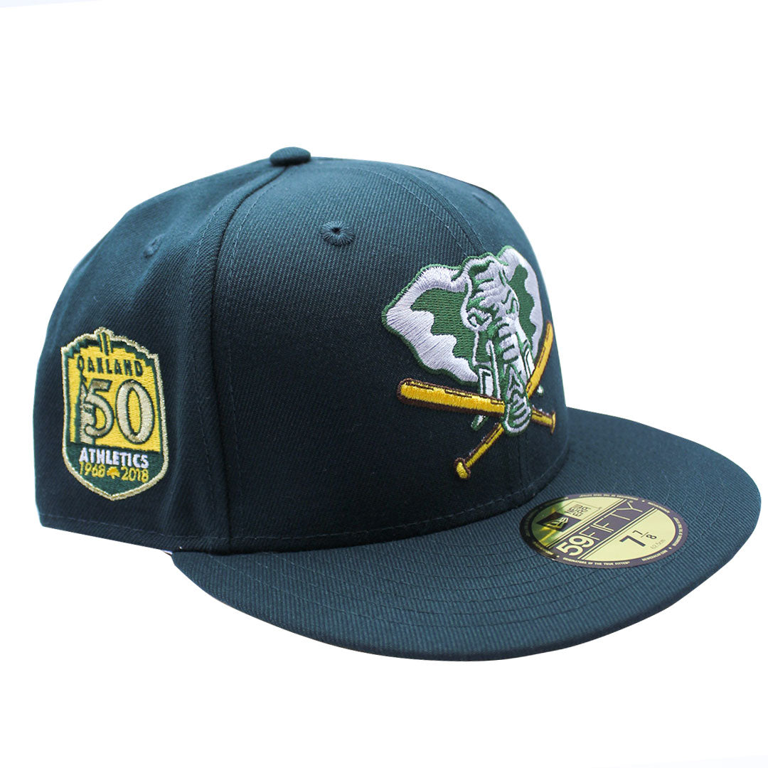 NEW ERA OAKLAND ATHLETICS 50TH ANNIVERSARY PATCH GREEN & YELLOW