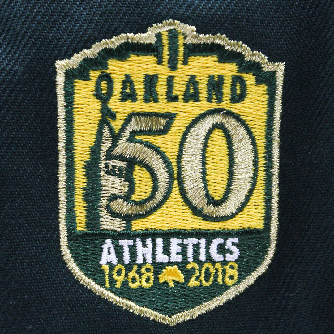 NEW ERA OAKLAND ATHLETICS 50TH ANNIVERSARY PATCH GREEN & YELLOW