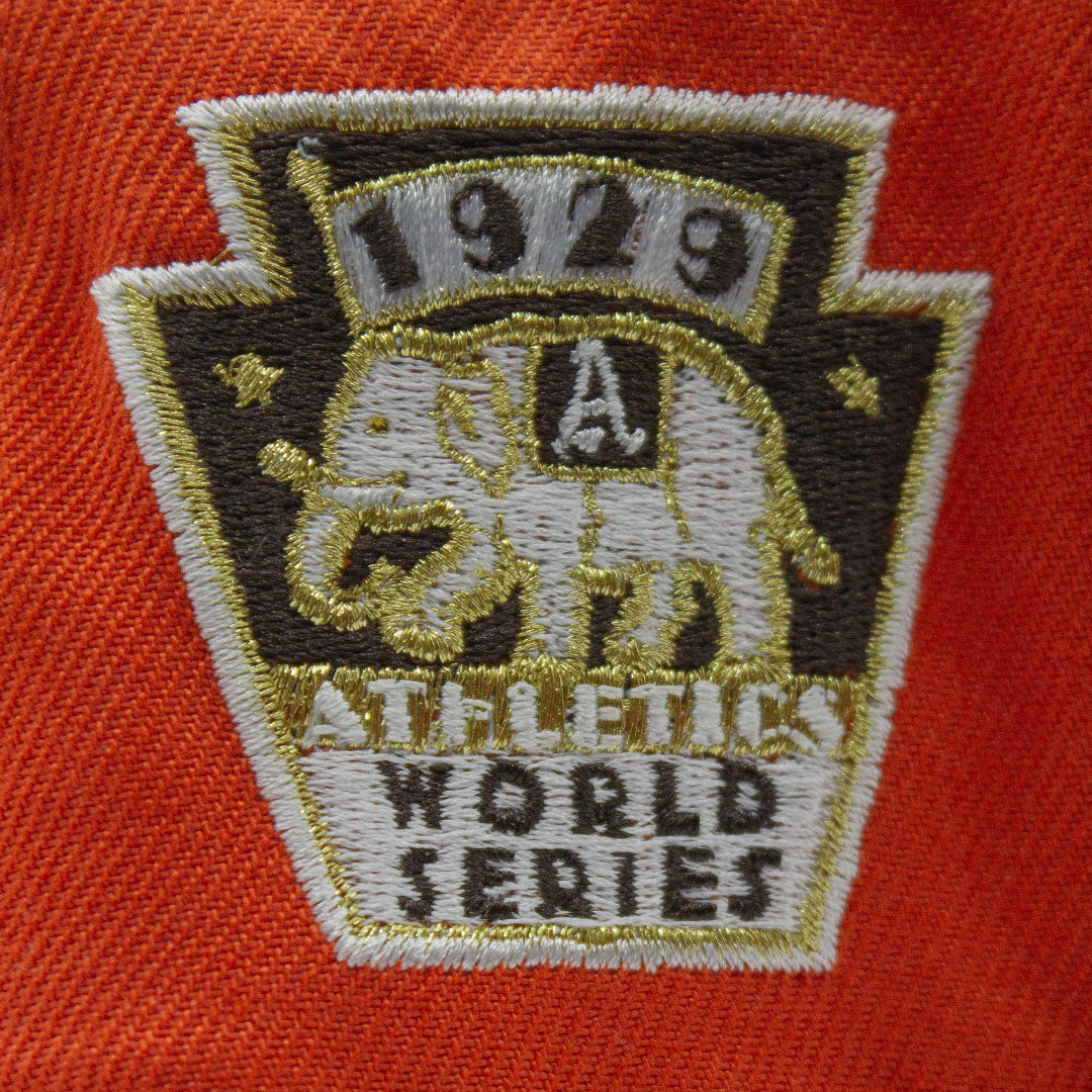 NEW ERA OAKLAND ATHLETICS 1929 WORLD SERIES SIDE PATCH ORANGE & BROWN