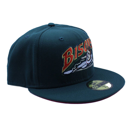 NEW ERA MINOR LEAGUE BASEBALL BUFFALO BISONS GREEN RED & GOLD