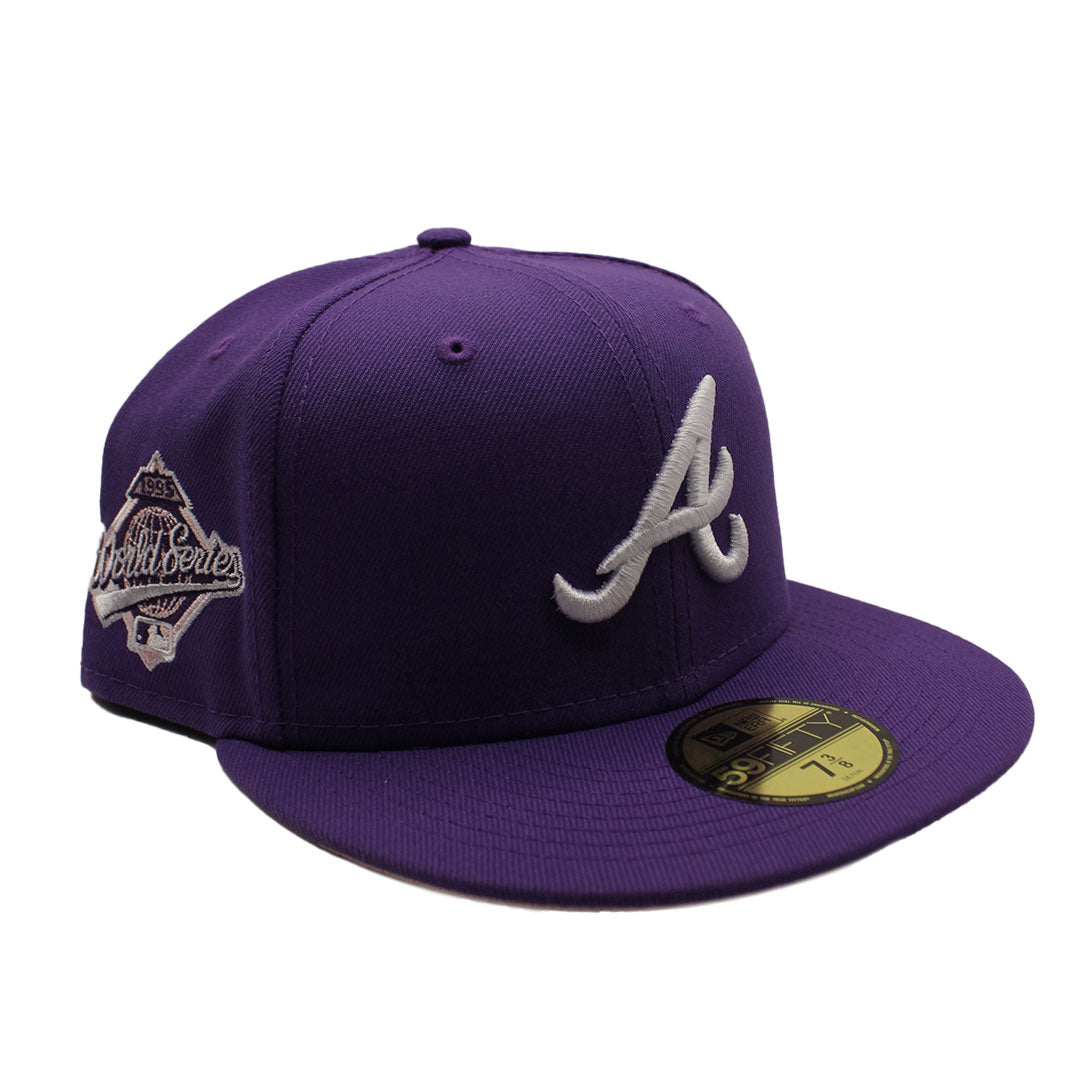 NEW ERA ATLANTA BRAVES 1995 WOLRD SERIES SIDE PATCH PURPLE & PINK