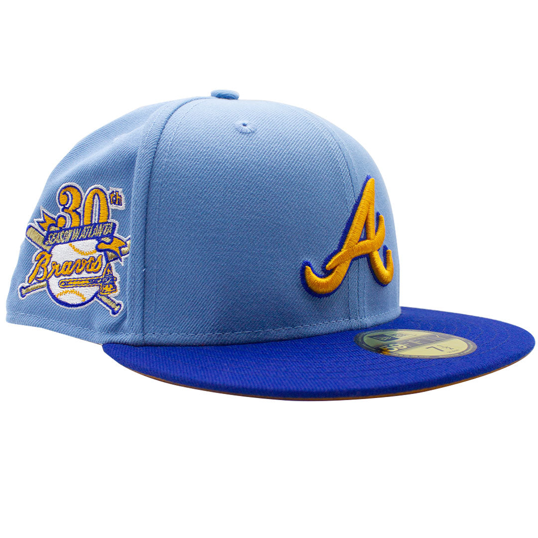 NEW ERA ATLANTA BRAVES 30TH ANNIVERSARY SIDE PATCH BLUE WHITE & YELLOW