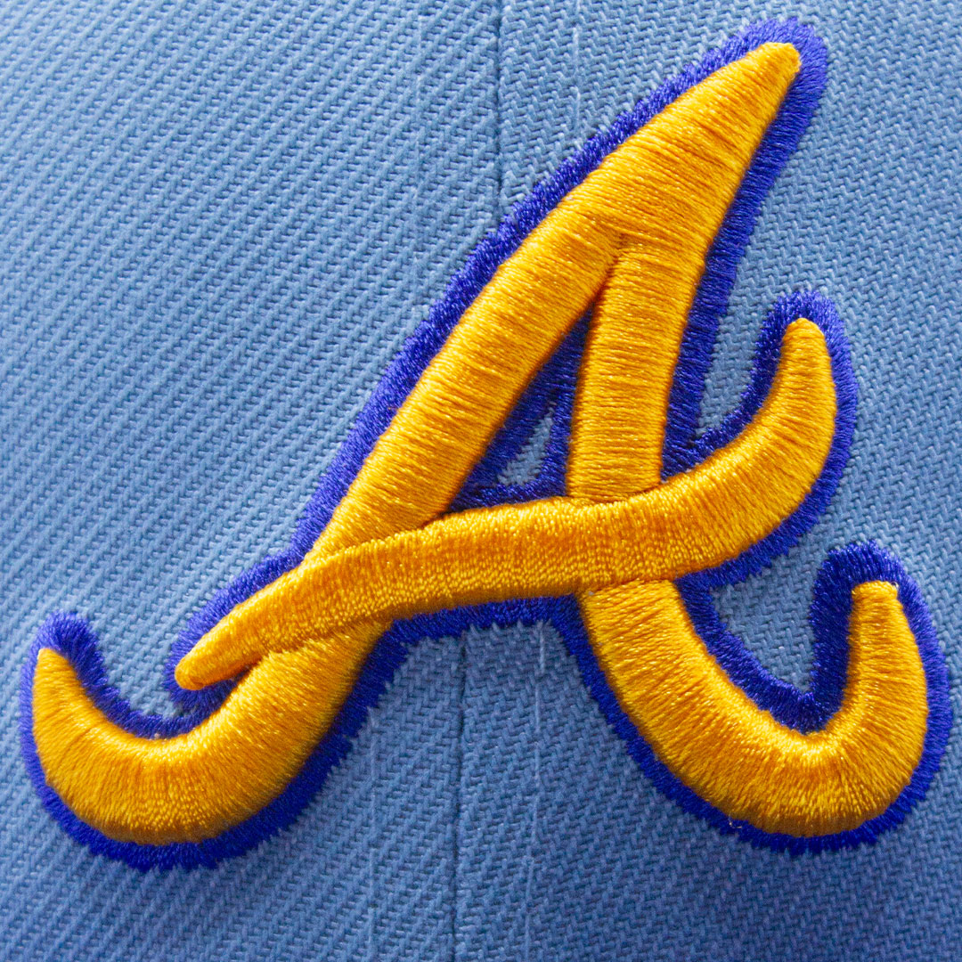 NEW ERA ATLANTA BRAVES 30TH ANNIVERSARY SIDE PATCH BLUE WHITE & YELLOW