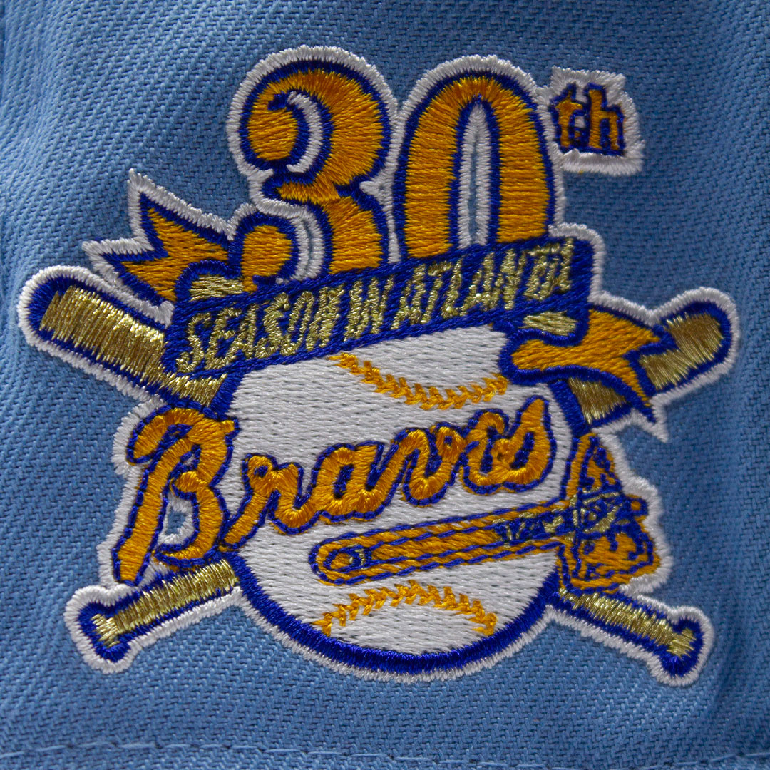 NEW ERA ATLANTA BRAVES 30TH ANNIVERSARY SIDE PATCH BLUE WHITE & YELLOW