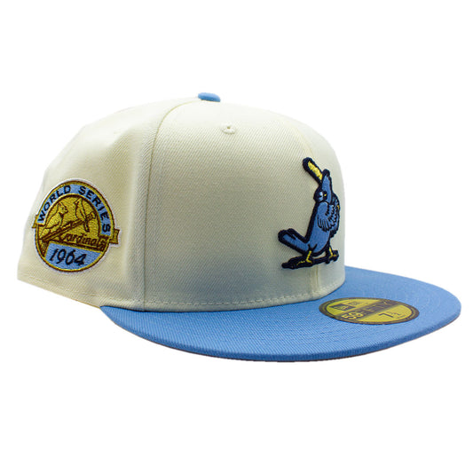 NEW ERA ST. LOUIS CARDINALS 1964 WORLD SERIES SIDE PATCH WHITE & ICY BLUE