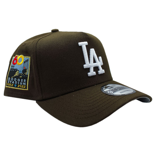 NEW ERA LOS ANGELES DODGERS 60TH ANNIVERARY SIDE PATCH BROWN & WHITE