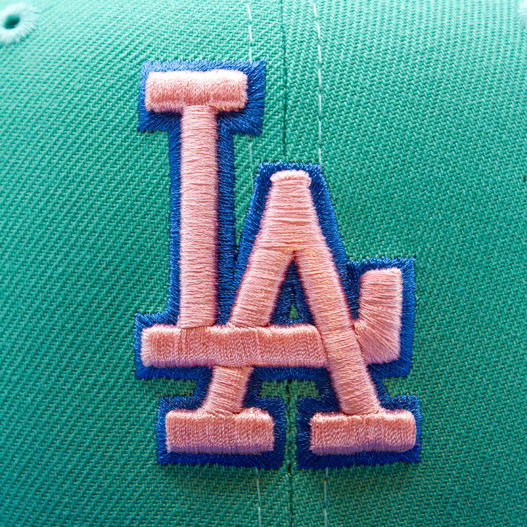 NEW ERA LOS ANGELES DODGERS 100TH ANNIVERARY SIDE PATCH AQUA & PASTEL BLUE