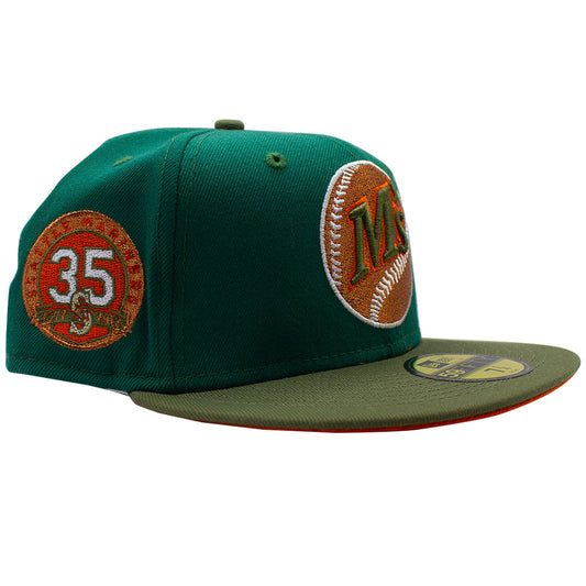 NEW ERA SEATTLE MARINERS 35TH ANNIVERSARY SIDE PATCH GREEN COPPER & OLIVE