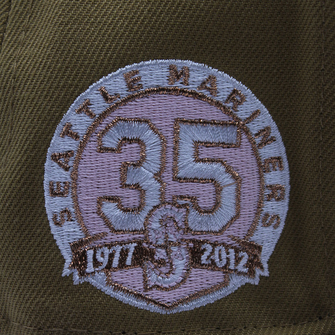 NEW ERA SEATTLE MARINERS 35TH ANNIVERSARY PATCH TAN PINK & WHITE