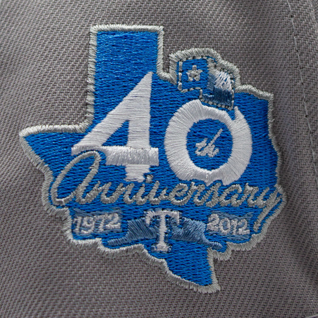 NEW ERA TEXAS RANGERS 40TH  ANNIVERSARY SIDE PATCH GREY & SKY BLUE