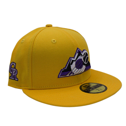 NEW ERA COLORADO ROCKIES YELLOW PURPLE & WHITE