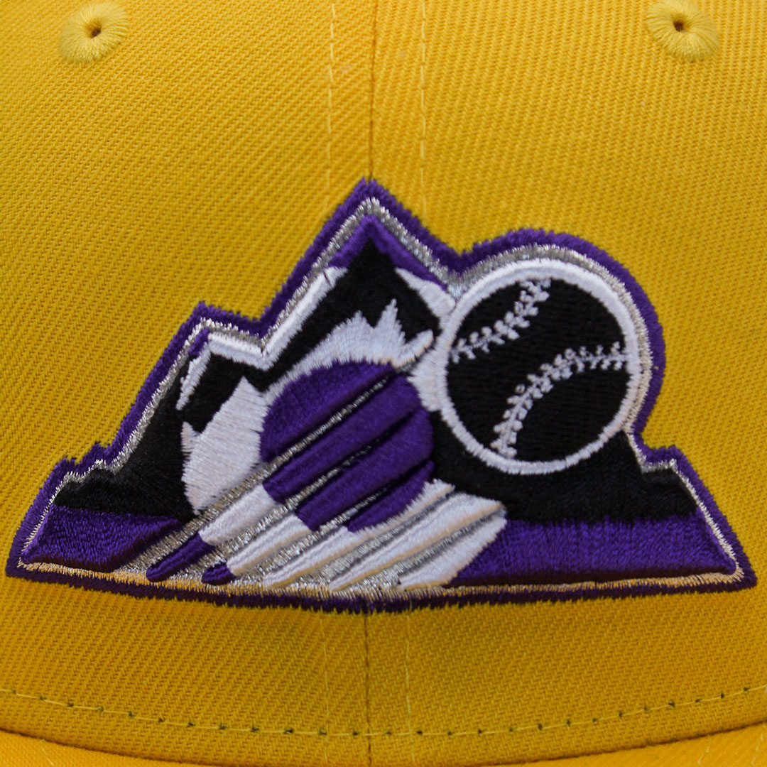 NEW ERA COLORADO ROCKIES YELLOW PURPLE & WHITE