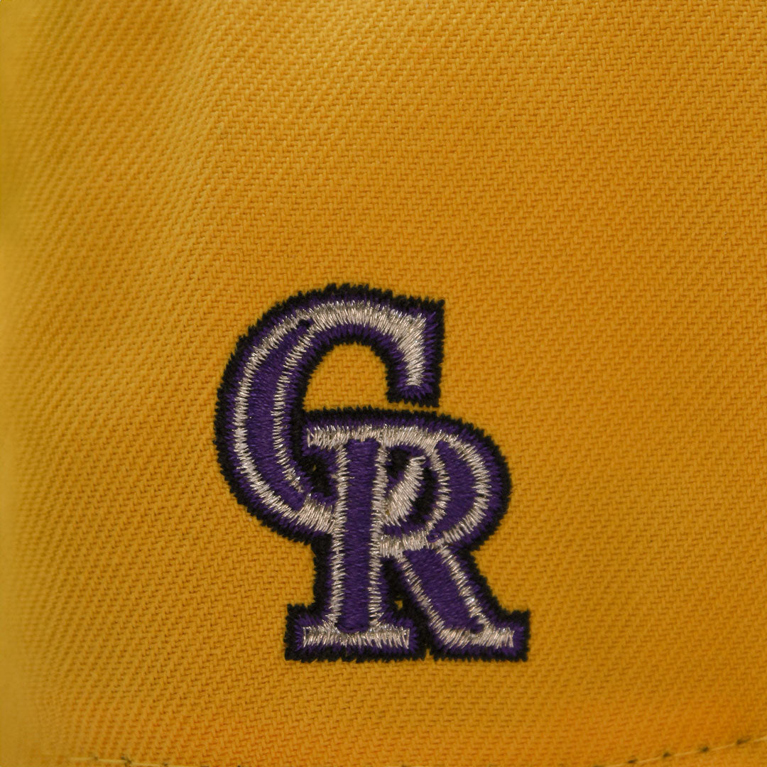 NEW ERA COLORADO ROCKIES YELLOW PURPLE & WHITE