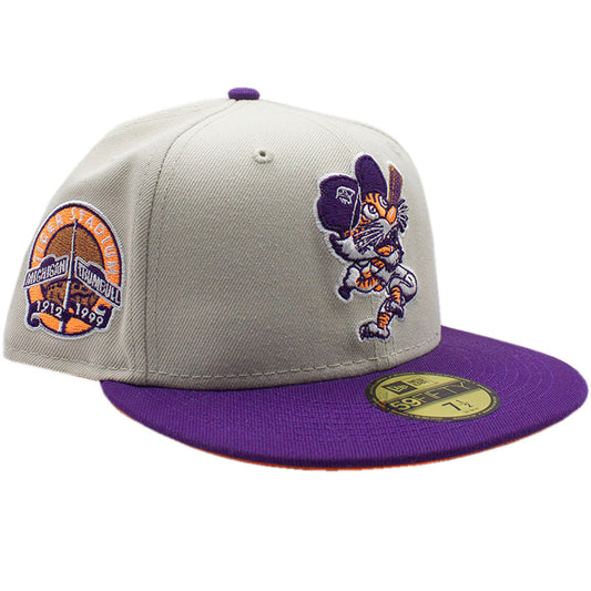 NEW ERA DETROIT TIGERS 1912-1999 STADIUM SIDE PATCH STONE AND PURPLE