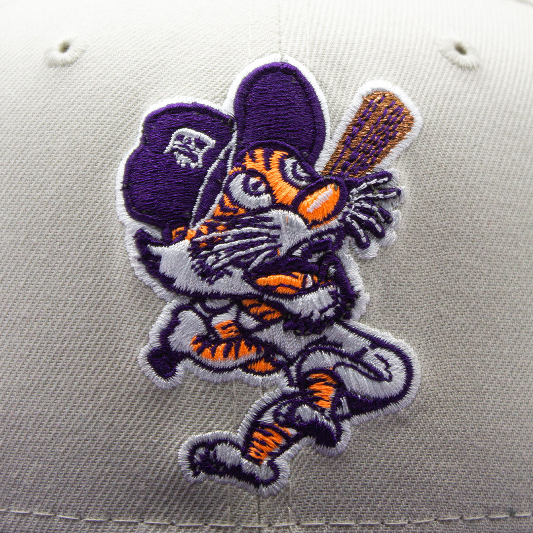 NEW ERA DETROIT TIGERS 1912-1999 STADIUM SIDE PATCH STONE AND PURPLE